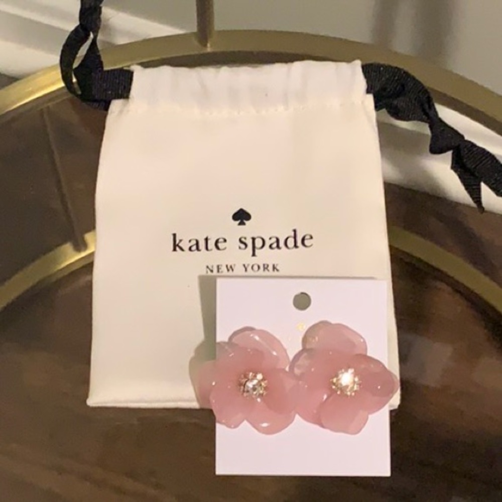 Kate Spade Slice of Stone Flower Stud Earrings